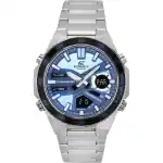 Casio Edifice Analog Digital Stainless Steel Blue Dial Quartz EFV-C110D-2B 100M Men's Watch