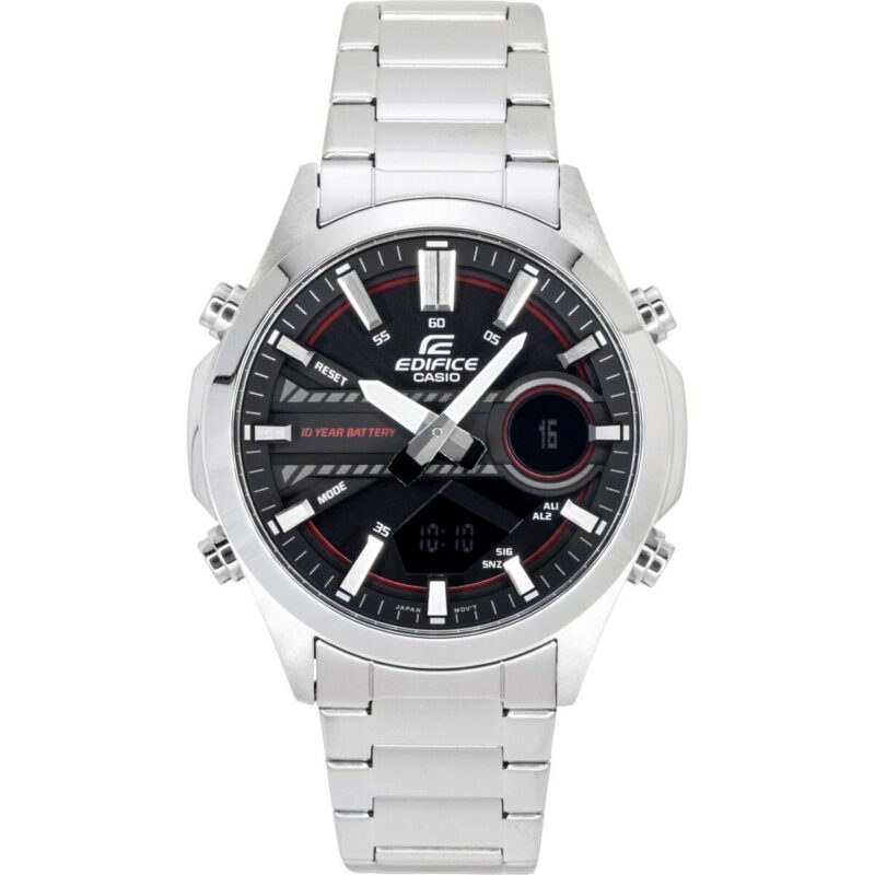 Casio Edifice Analog Digital Stainless Steel Black Dial Quartz EFV-C120D-1A4 100M Men's Watch