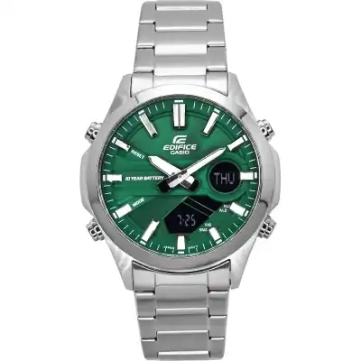 Casio Edifice Analog Digital Stainless Steel Green Dial Quartz EFV-C120D-3A 100M Men's Watch