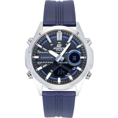 Casio Edifice Analog Digital Resin Strap Black Dial Quartz EFV-C120P-1A2 100M Men's Watch
