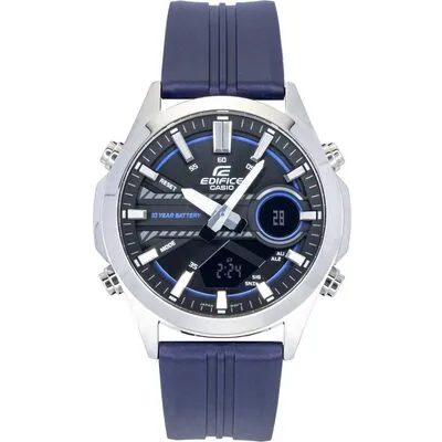 Casio Edifice Analog Digital Resin Strap Black Dial Quartz EFV-C120P-1A2 100M Men's Watch