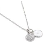 Emporio Armani Cubic Zirconia Stainless Steel Mother Of Pearl Necklace EGS2156040 For Women