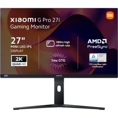 Xiaomi G Pro 27i 27" 2K 1440p Mini LED IPS Gaming Monitor (180Hz, 1ms, 16:9, HDMI/DP, AMD FreeSync, and HDR1000)