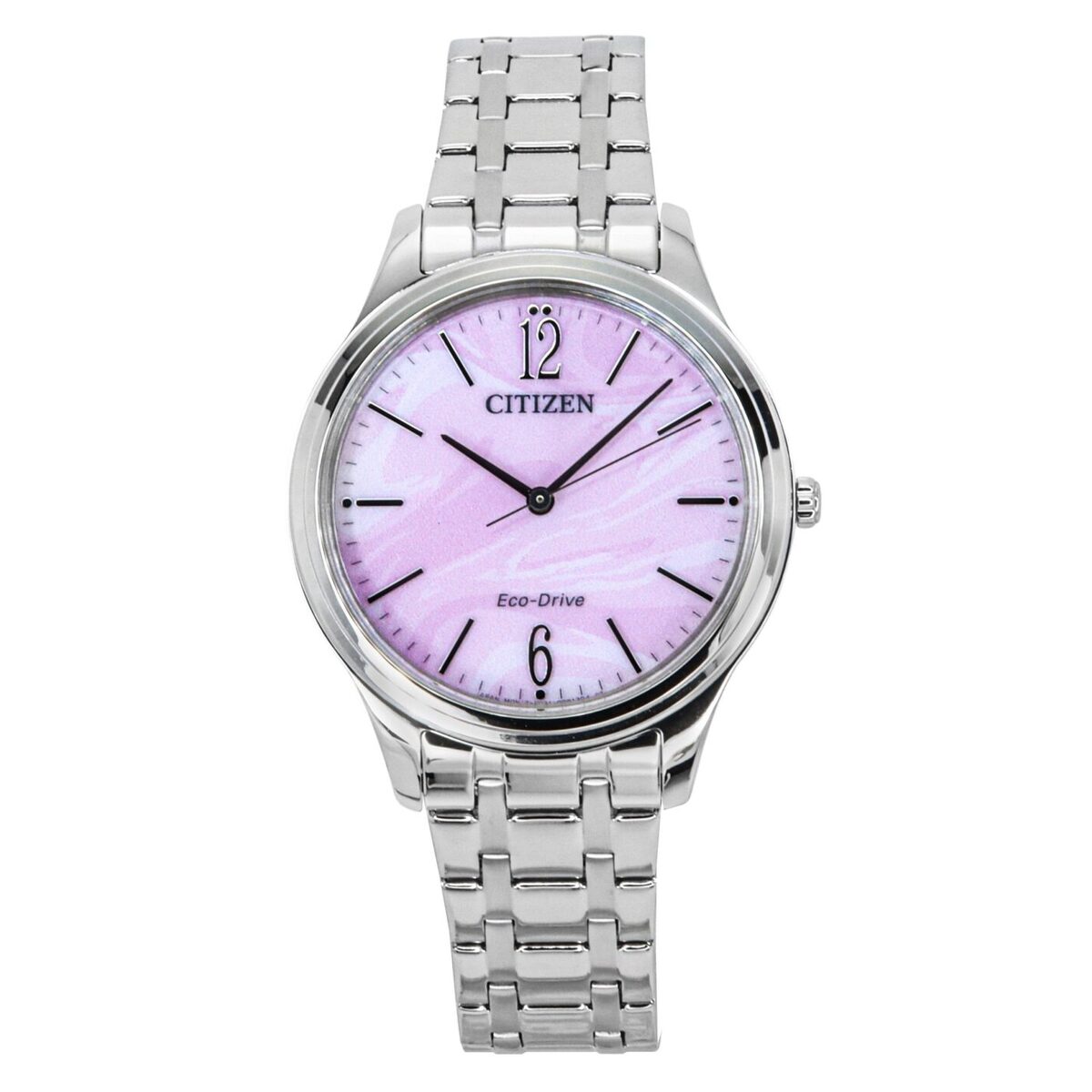 Citizen Elegance Stainless Steel Pink Dial Eco-Drive EM0411-71X Women's Watch