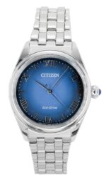 Citizen L Classic Stainless Steel Blue Dial Eco-Drive EM1140-80L Women's Watch