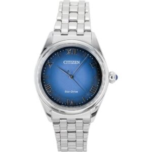 Citizen L Classic Stainless Steel Blue Dial Eco-Drive EM1140-80L Women's Watch