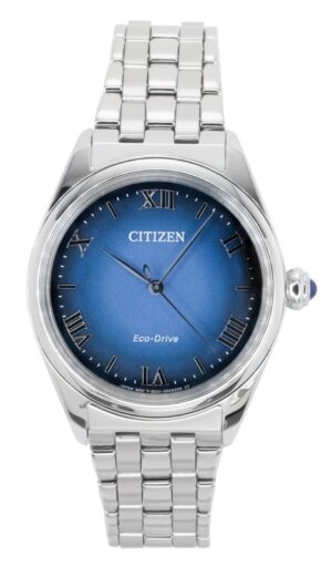 Citizen L Classic Stainless Steel Blue Dial Eco-Drive EM1140-80L Women's Watch
