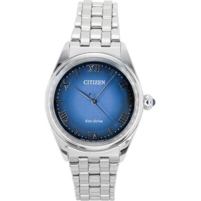 Citizen L Classic Stainless Steel Blue Dial Eco-Drive EM1140-80L Women's Watch