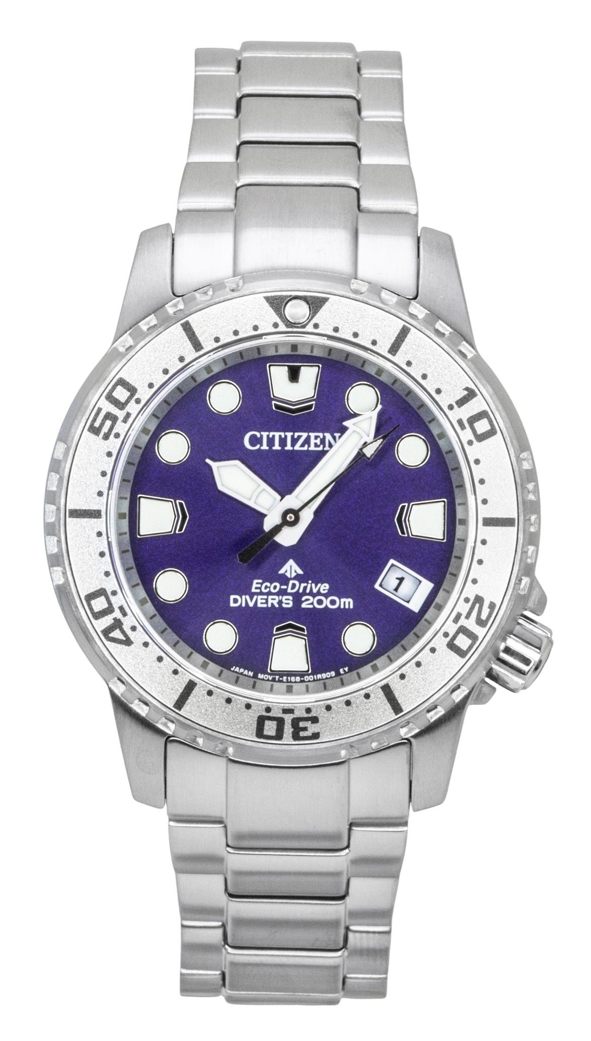 Citizen Promaster Dive Stainless Steel Purple Dial Eco-Drive Diver's EO2027-50X 200M Women's Watch