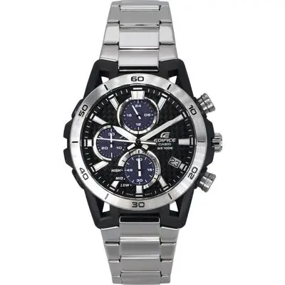 Casio Edifice Sospensione Analog Chronograph Stainless Steel Grey Dial Solar Powered EQS-960D-1AV 100M Men's Watch