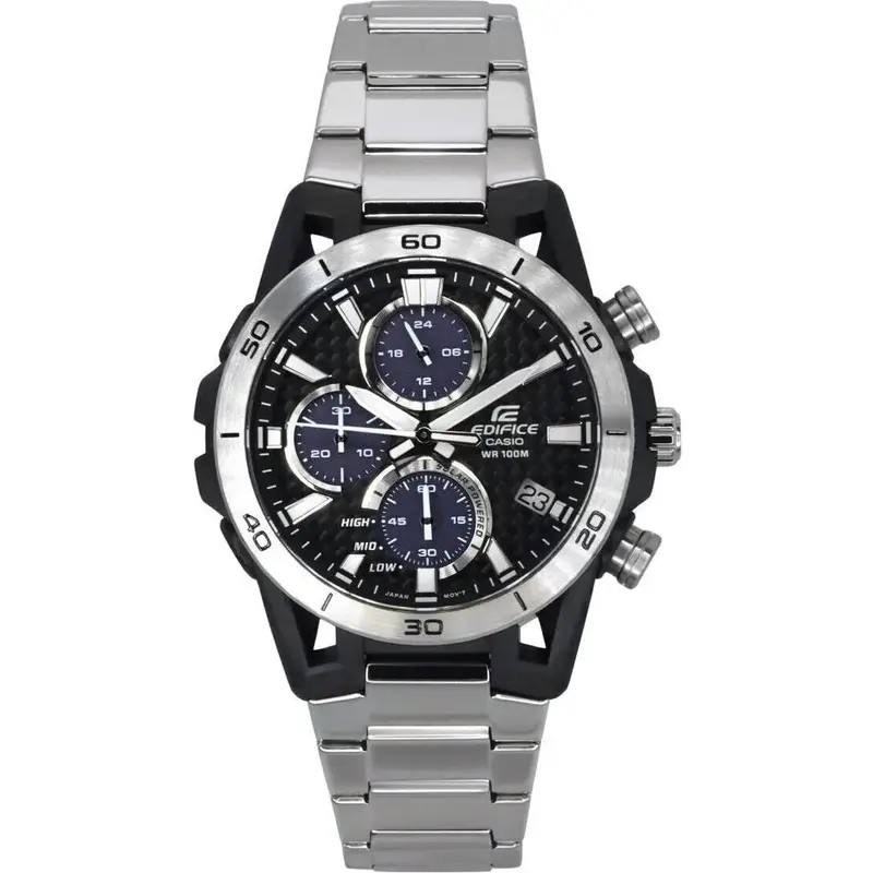 Casio Edifice Sospensione Analog Chronograph Stainless Steel Grey Dial Solar Powered EQS-960D-1AV 100M Men's Watch