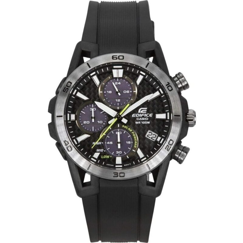 Casio Edifice Sospensione Analog Chronograph Resin Strap Grey Dial Solar EQS-960PB-1AV 100M Men's Watch Casio Edifice Sospensione Analog Chronograph Resin Strap Grey Dial Solar EQS-960PB-1AV 100M Men's Watch