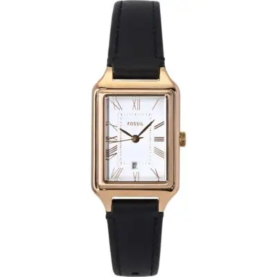 Fossil Raquel Leather Strap White Dial Quartz ES5310 Women's Watch