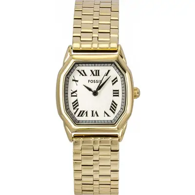 Fossil Harlow Gold Tone Stainless Steel Cream Dial Quartz Es5361 Women's Watch