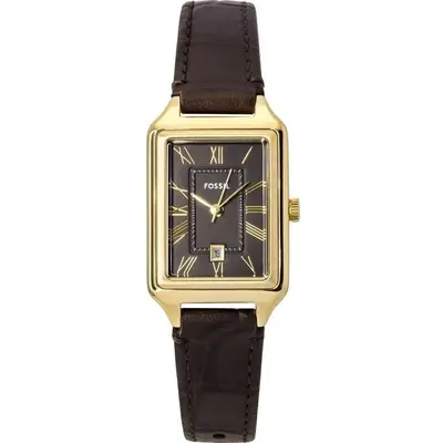 Fossil Raquel Leather Strap Brown Dial Quartz ES5367 Women's Watch