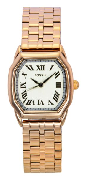 Fossil Harlow Rose Gold Tone Stainless Steel Cream Dial Quartz ES5386 Women's Watch