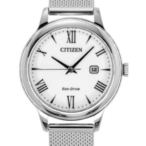 Citizen Elegance Stainless Steel White Dial Eco-Drive EW2621-75A 100M Women's Watch