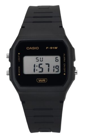 Casio POP Digital Gray Bio Based Resin Strap Quartz F-91WB-8A Unisex Watch