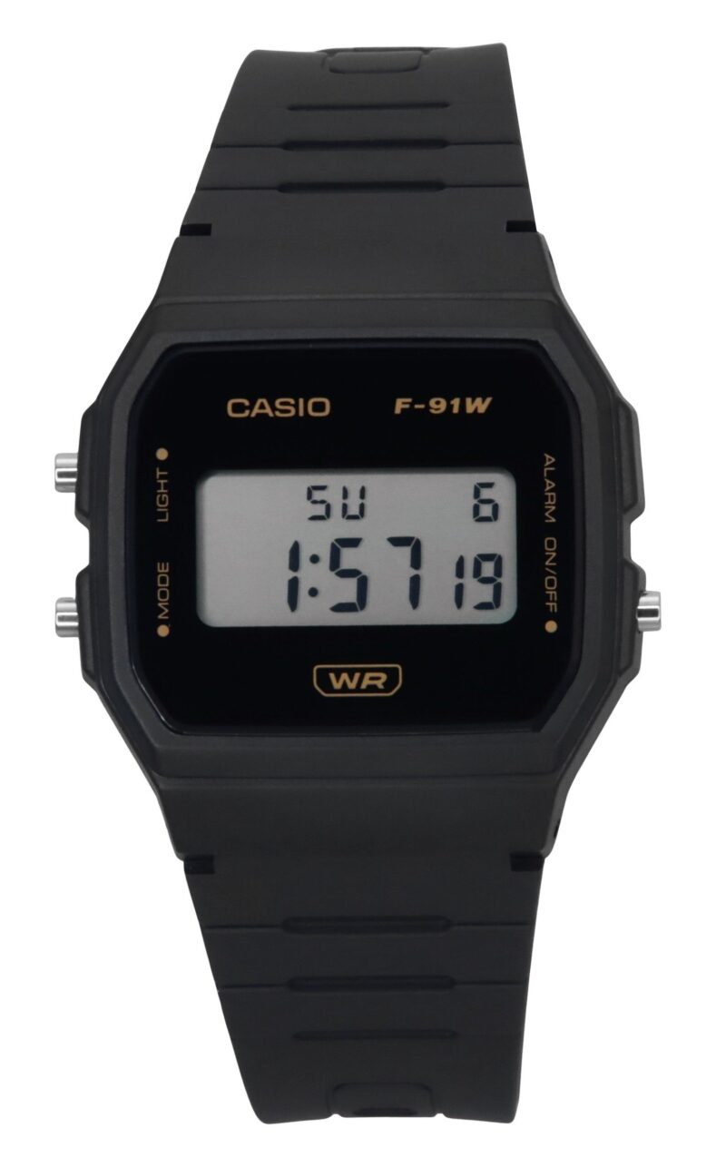 Casio POP Digital Gray Bio Based Resin Strap Quartz F-91WB-8A Unisex Watch
