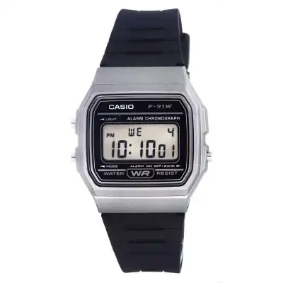 Casio Digital Resin Black Dial Quartz F-91WM-1B F91WM-1B Men's Watch