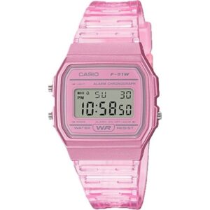 Casio Youth Pink Resin Digital F-91WS-4 F91WS-4 Unisex Watch