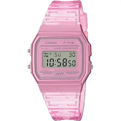 Casio Youth Pink Resin Digital F-91WS-4 F91WS-4 Unisex Watch