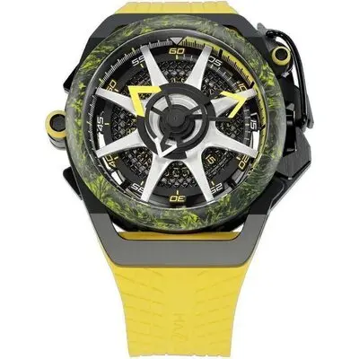 Mazzucato Rim Monza Reversible Chronograph Twin Dial Automatic F1-YWBLK Men's Watch