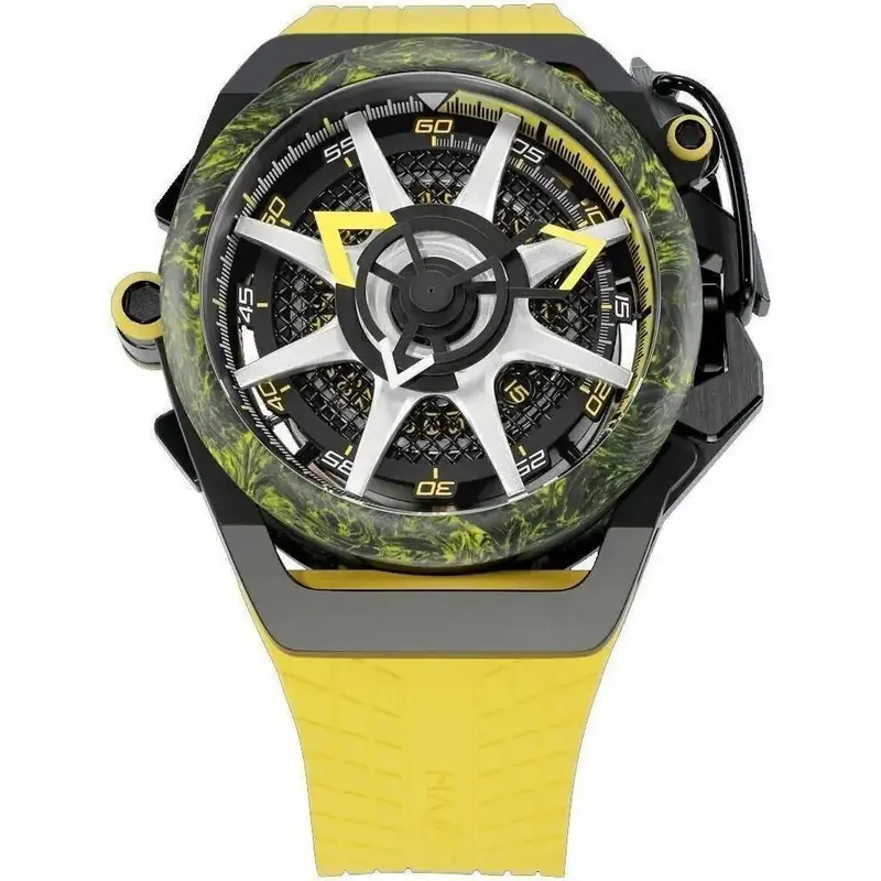 Mazzucato Rim Monza Reversible Chronograph Twin Dial Automatic F1-YWBLK Men's Watch