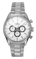 Festina Timeless Chronograph Stainless Steel White Dial Quartz F16820-Q Men's Watch