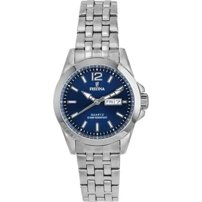 Festina Classic Stainless Steel Blue Dial Quartz F20455-3 100M Women's Watch
