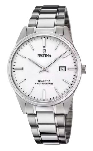 Festina Classic Stainless Steel White Dial Quartz F20511-2 Men's Watch