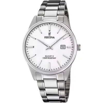 Festina Classic Stainless Steel White Dial Quartz F20511-2 Men's Watch