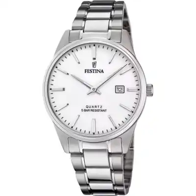 Festina Classic Stainless Steel White Dial Quartz F20511-2 Men's Watch