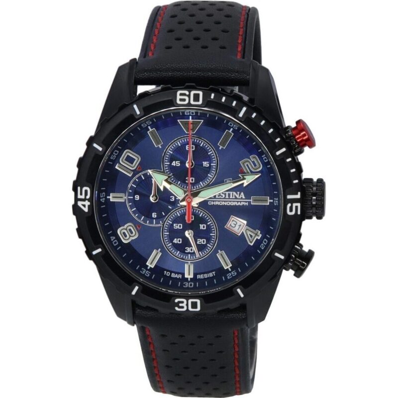 Festina Sport Chronograph Blue Dial Quartz F20519-2 F205192 100M Men's Watch