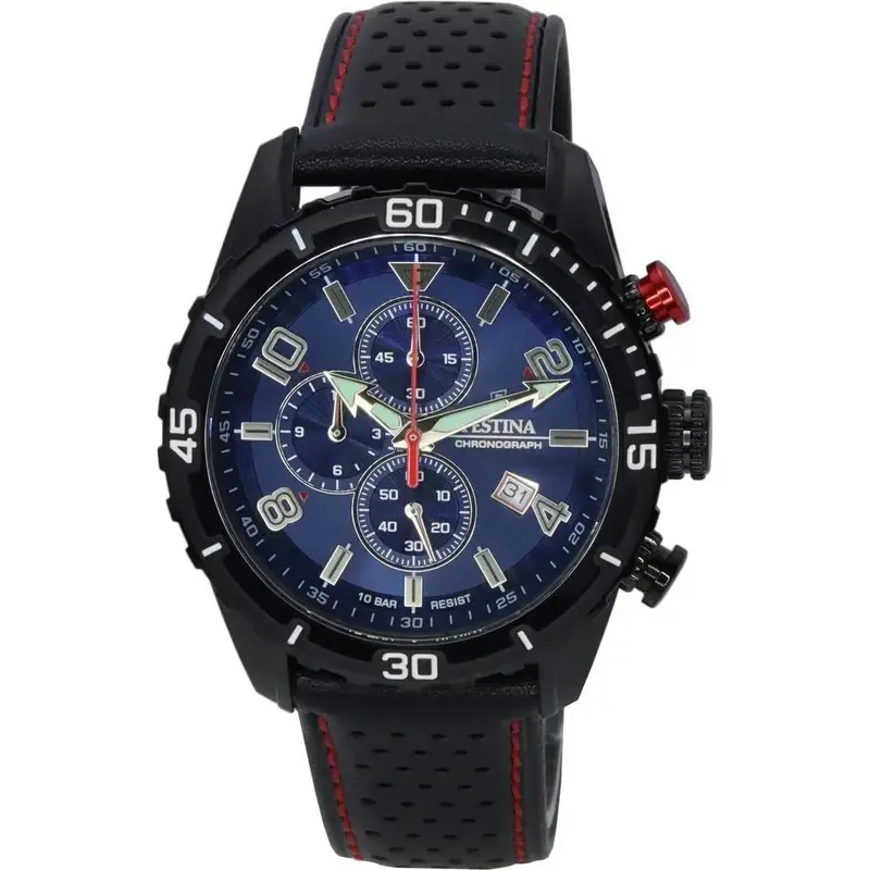 Festina Sport Chronograph Blue Dial Quartz F20519-2 F205192 100M Men's Watch