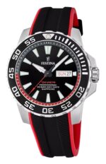 Festina The Originals Rubber Strap Black Dial Quartz Diver's F20662-3 200M Men's Watch