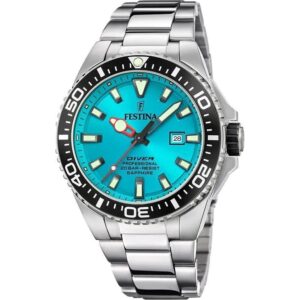 Festina Diver Stainless Steel Turquoise Dial Quartz F20663-5 200m Men's Watch