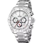 Festina Timeless Chronograph Stainless Steel White Dial Quartz F20668-1 100M Men's Watch
