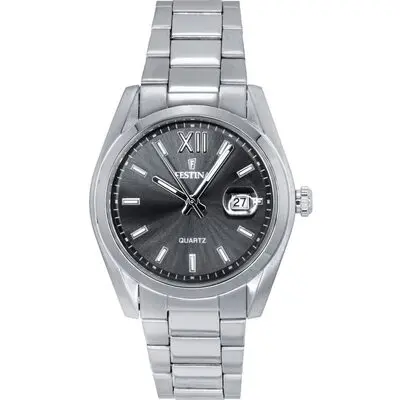 Festina Classic Stainless Steel Grey Dial Quartz F20707-3 Men's Watch