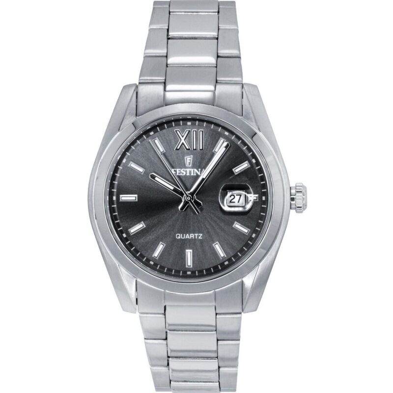 Festina Classic Stainless Steel Grey Dial Quartz F20707-3 Men's Watch
