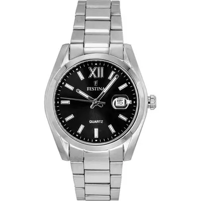 Festina Classic Stainless Steel Black Dial Quartz F20707-6 Men's Watch