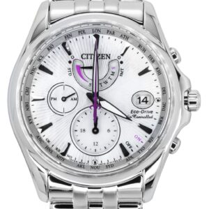 Citizen Radio Controlled Stainless Steel Mother Of Pearl Dial Eco-Drive FC0010-55D 100M Women's Watch
