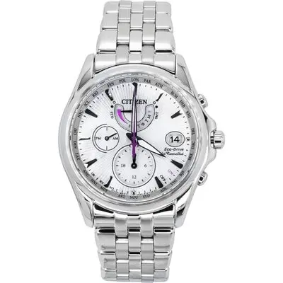 Citizen Radio Controlled Stainless Steel Mother Of Pearl Dial Eco-Drive FC0010-55D 100M Women's Watch