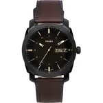 Fossil Machine Leather Strap Brown Dial Quartz Fs5901 Men's Watch