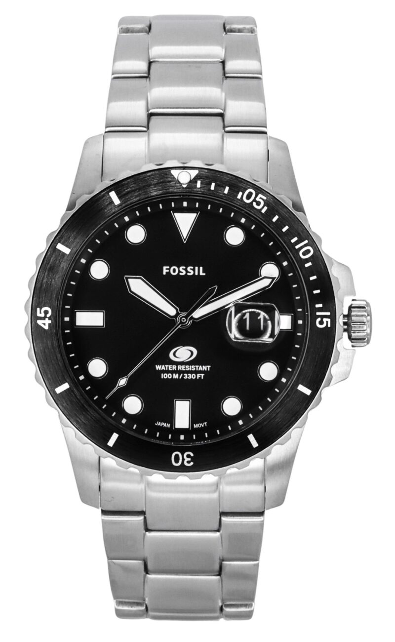 Fossil Blue Dive Stainless Steel Black Dial Quartz FS6032 100M Men's Watch