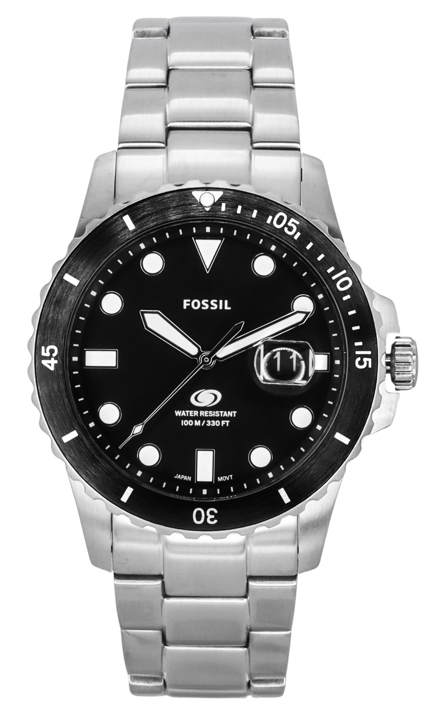 Fossil Blue Dive Stainless Steel Black Dial Quartz FS6032 100M Men's Watch