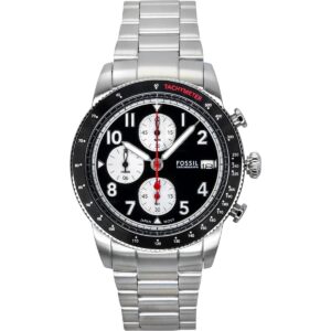 Fossil Sport Tourer Chronograph Stainless Steel Black Dial Quartz FS6045 Men's Watch