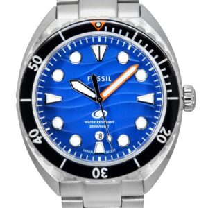 Fossil Breaker Stainless Steel Blue Dial Quartz Diver's FS6064 200M Men's Watch