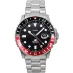 Fossil Blue GMT Stainless Steel Black Dial Quartz FS6092 100M Men's watch