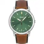Fossil Minimalist Leather Strap Green Dial Quartz FS6094 Men's Watch